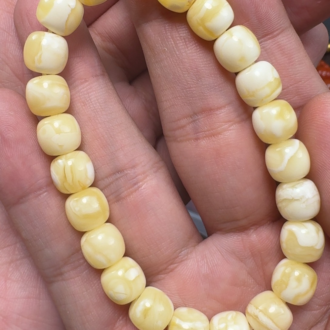 未镶嵌琥珀裸石蜜蜡老型手串