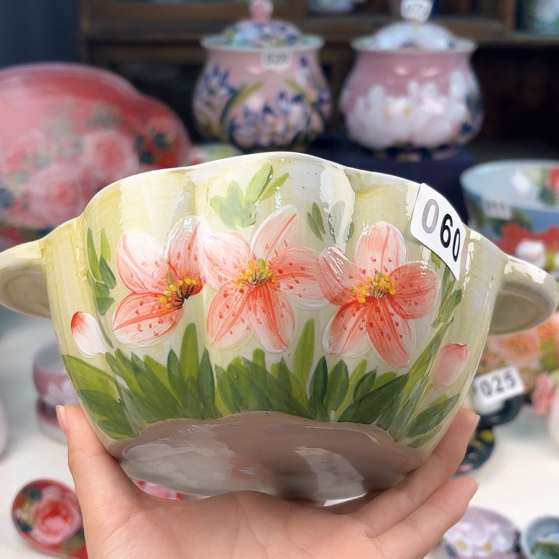 景德镇手绘高温釉下彩陶瓷茶具