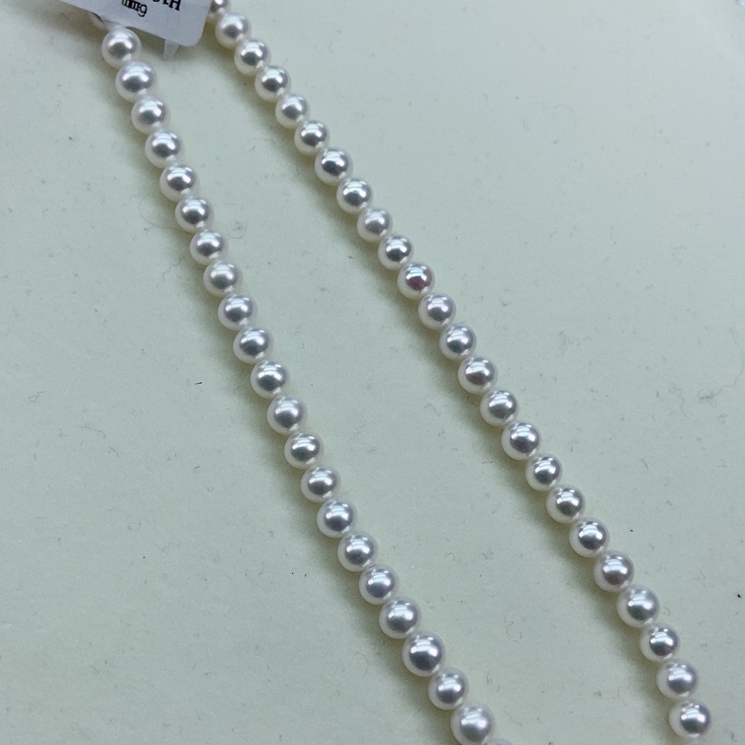 淡水珍珠6左右极光白炫彩近正圆银S925镶嵌