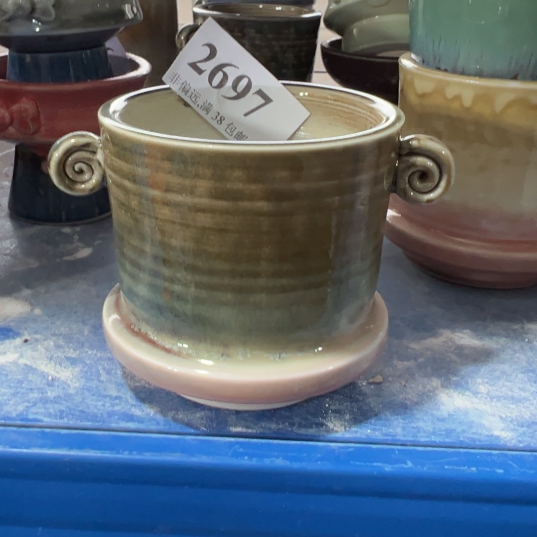 红陶景德镇手工花盆