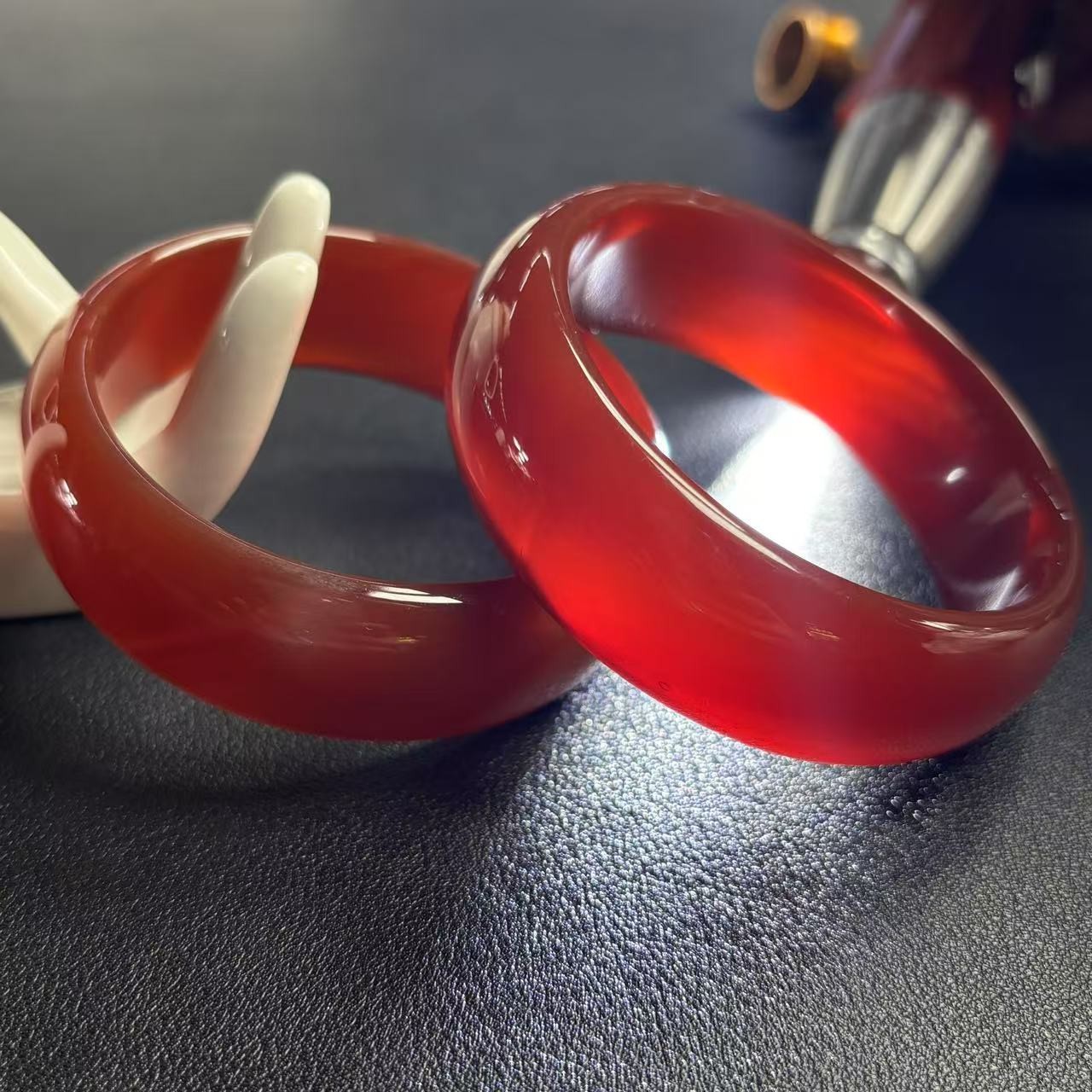 S1966-（玉姐）桖龙玛瑙玉红手镯-多样性只发一件