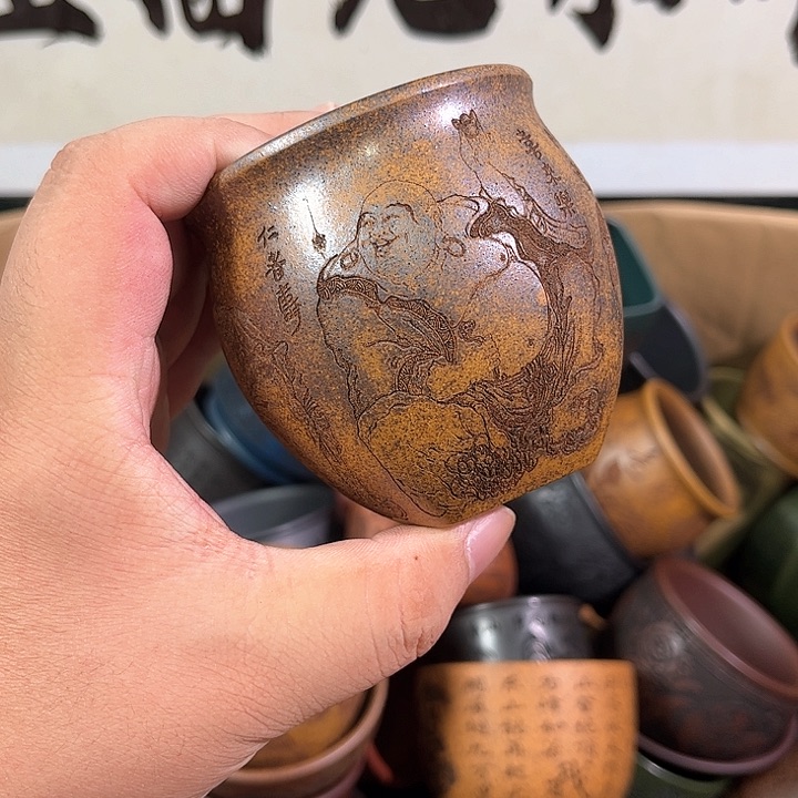 茶杯紫砂全手工紫砂主人杯