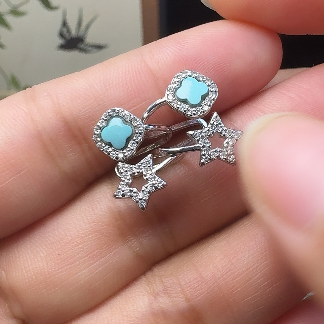 绿松石银S925镶嵌珠宝奇石