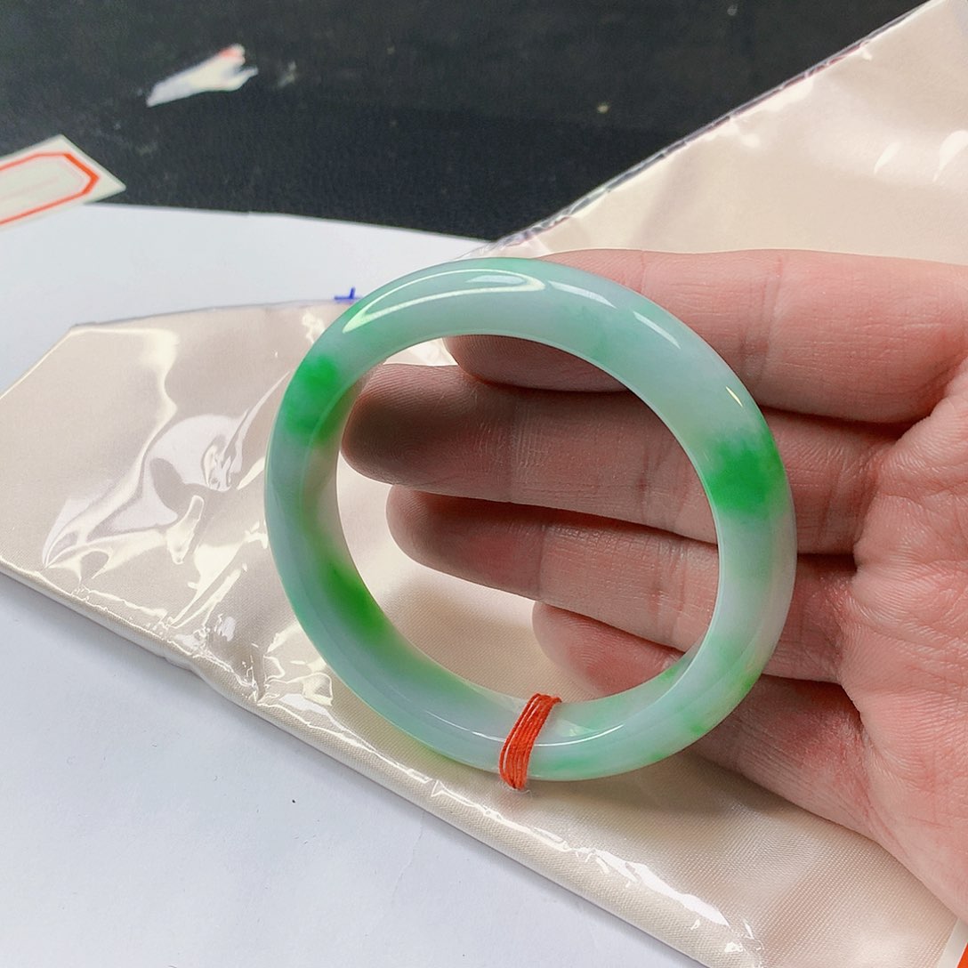 翡翠手镯未镶嵌075缅甸天然翡翠A货