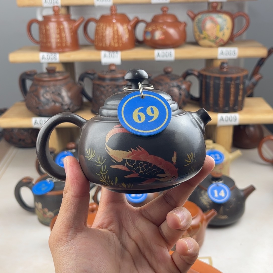 壶200cc 建水紫陶全手工制作，老匠人精工精制