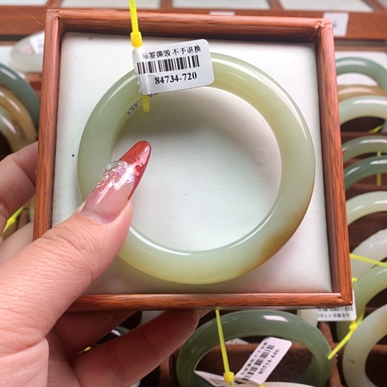 和田玉手镯未镶嵌55