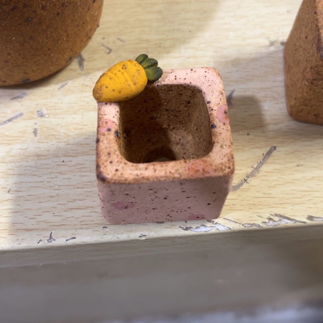 泥塑古镇炻陶花盆