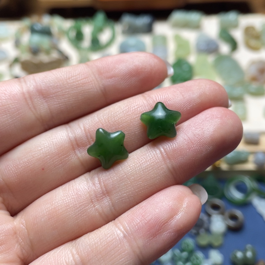 白***橘和田玉未镶嵌吊坠(不含链)