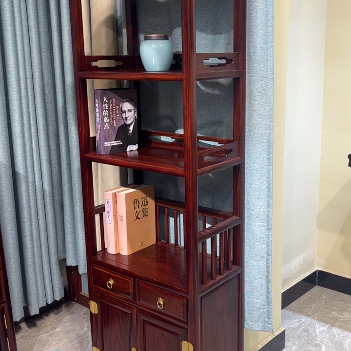 黑酸枝木类储物柜168书柜