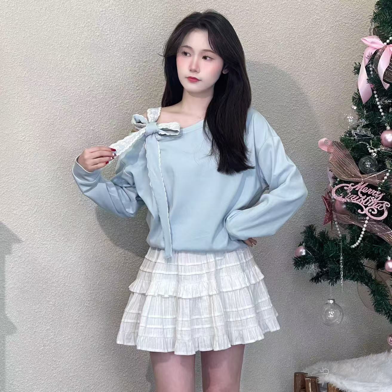 【一点都不透】2025夏季高腰短裙白色A字版松紧腰公主显瘦MQ