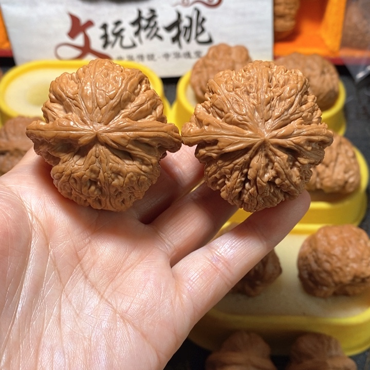 文玩核桃把件粗筋 精对 46 46