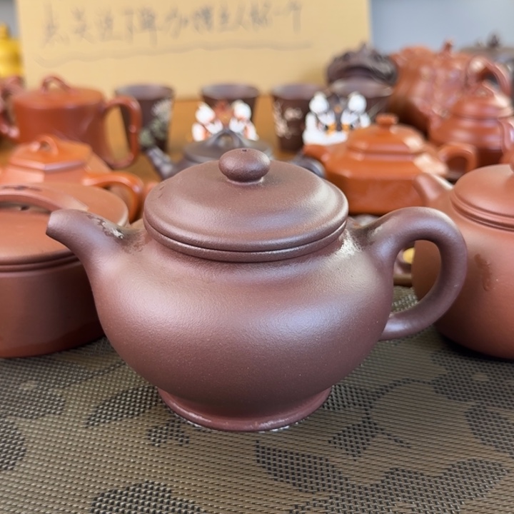 紫砂茶壶紫泥全手多只350毫升