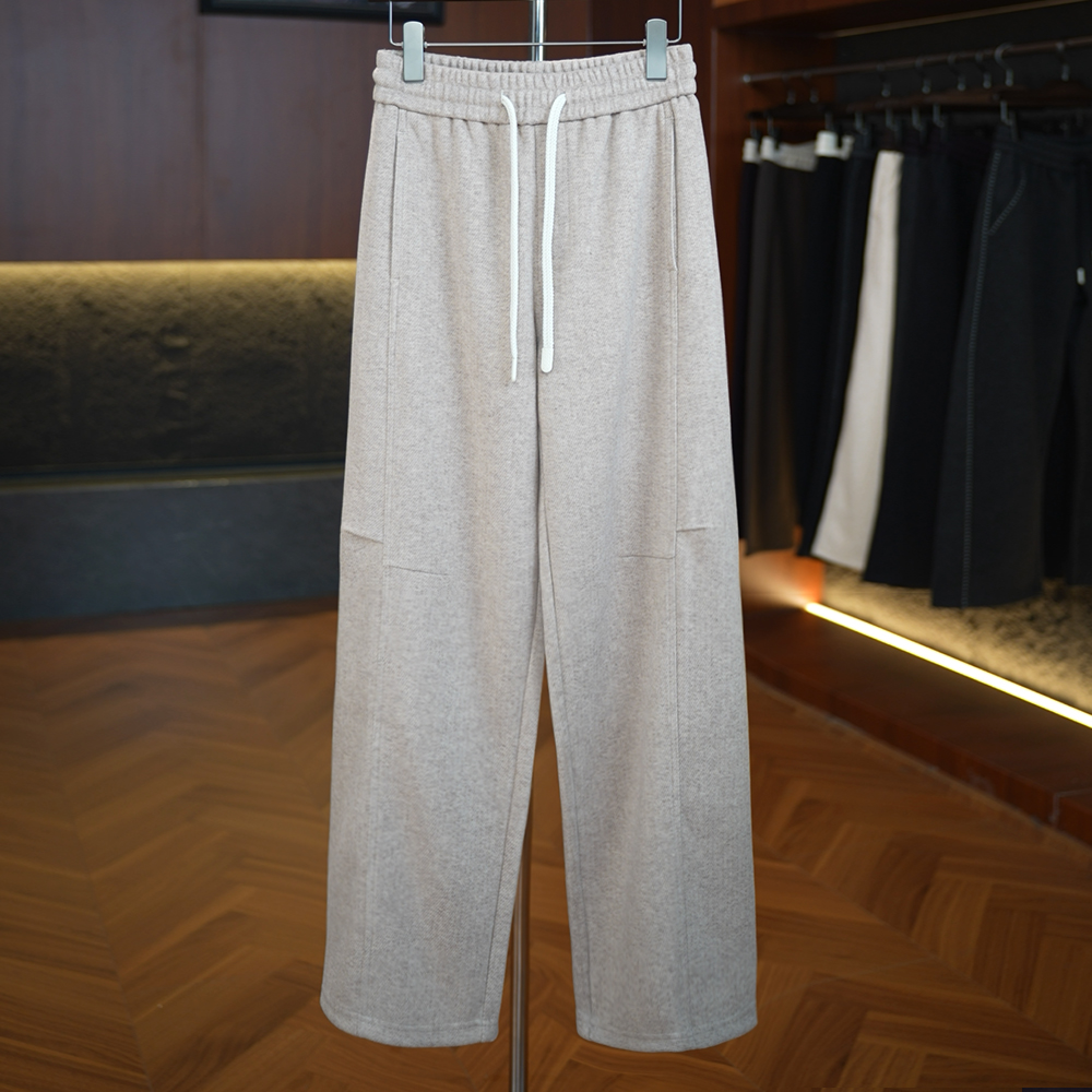 【L.P.】冬季加厚阔腿老钱风高奢痞帅感简约百搭休闲裤K1513