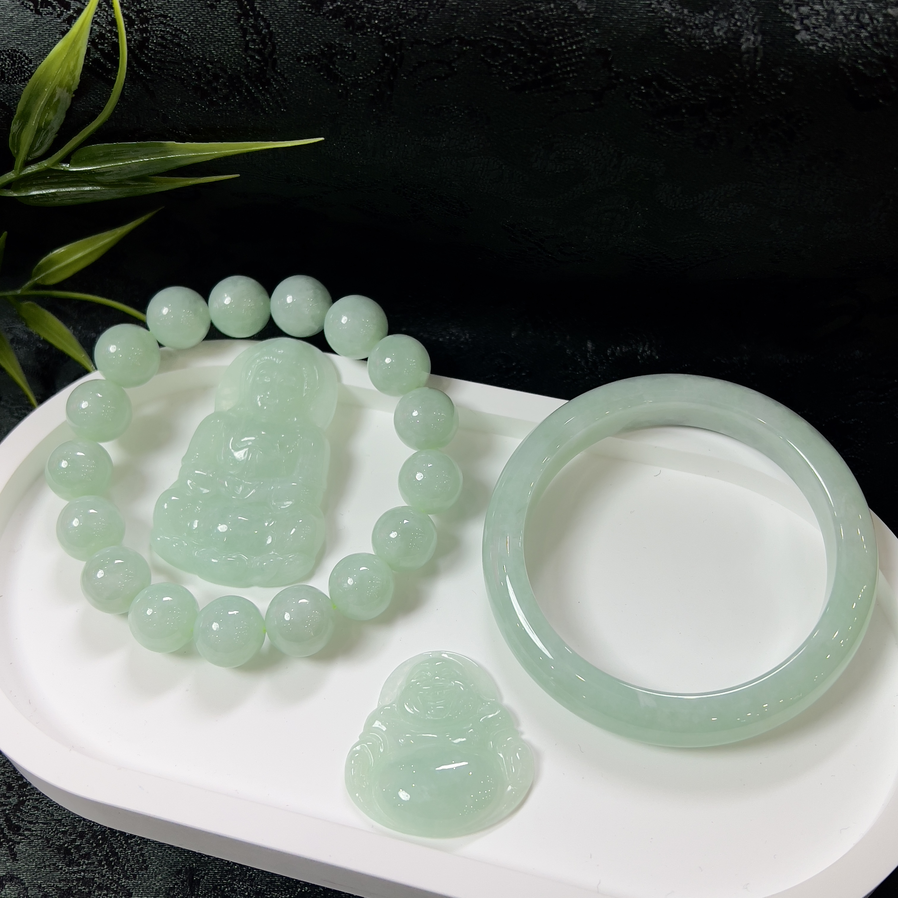 K856-8 手镯挂件 天然缅甸A货翡翠多样性发一套