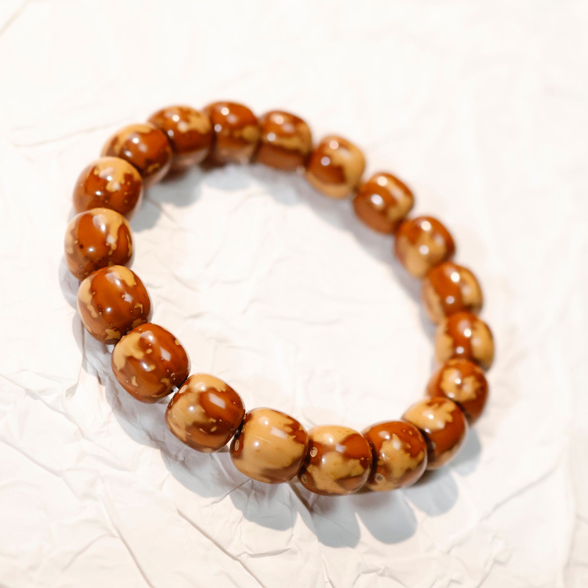 A货熊猫花皮紫金鼠手串   12mm高油高密文玩盘玩菩提籽手串男女款