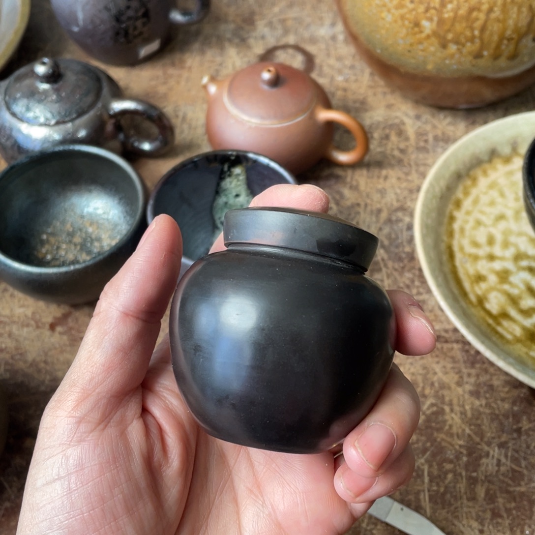 陶浪鬼柴烧汽烧小罐子