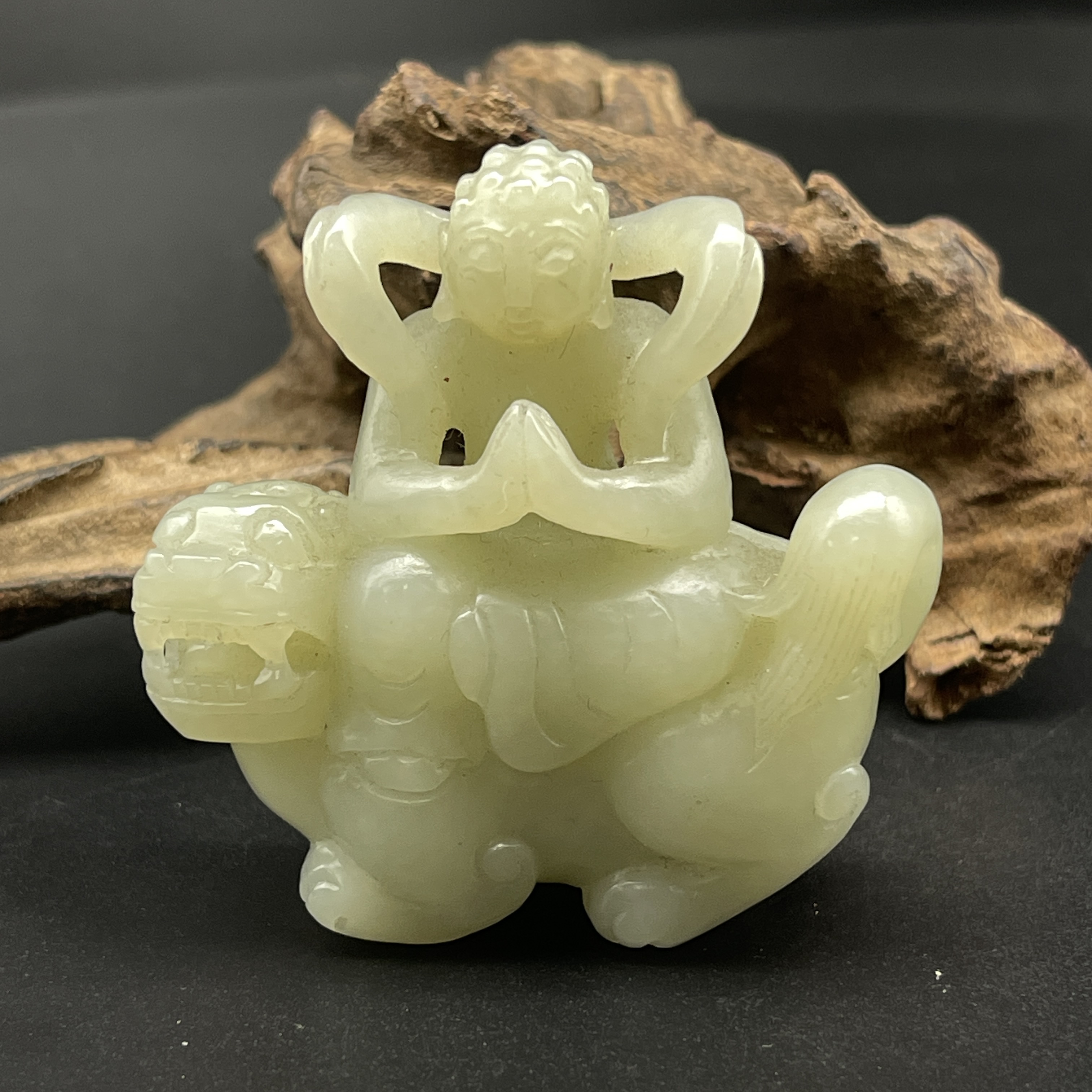 《清代》和田玉文殊菩萨 山东文物商店泰运 ZZXCEH593422