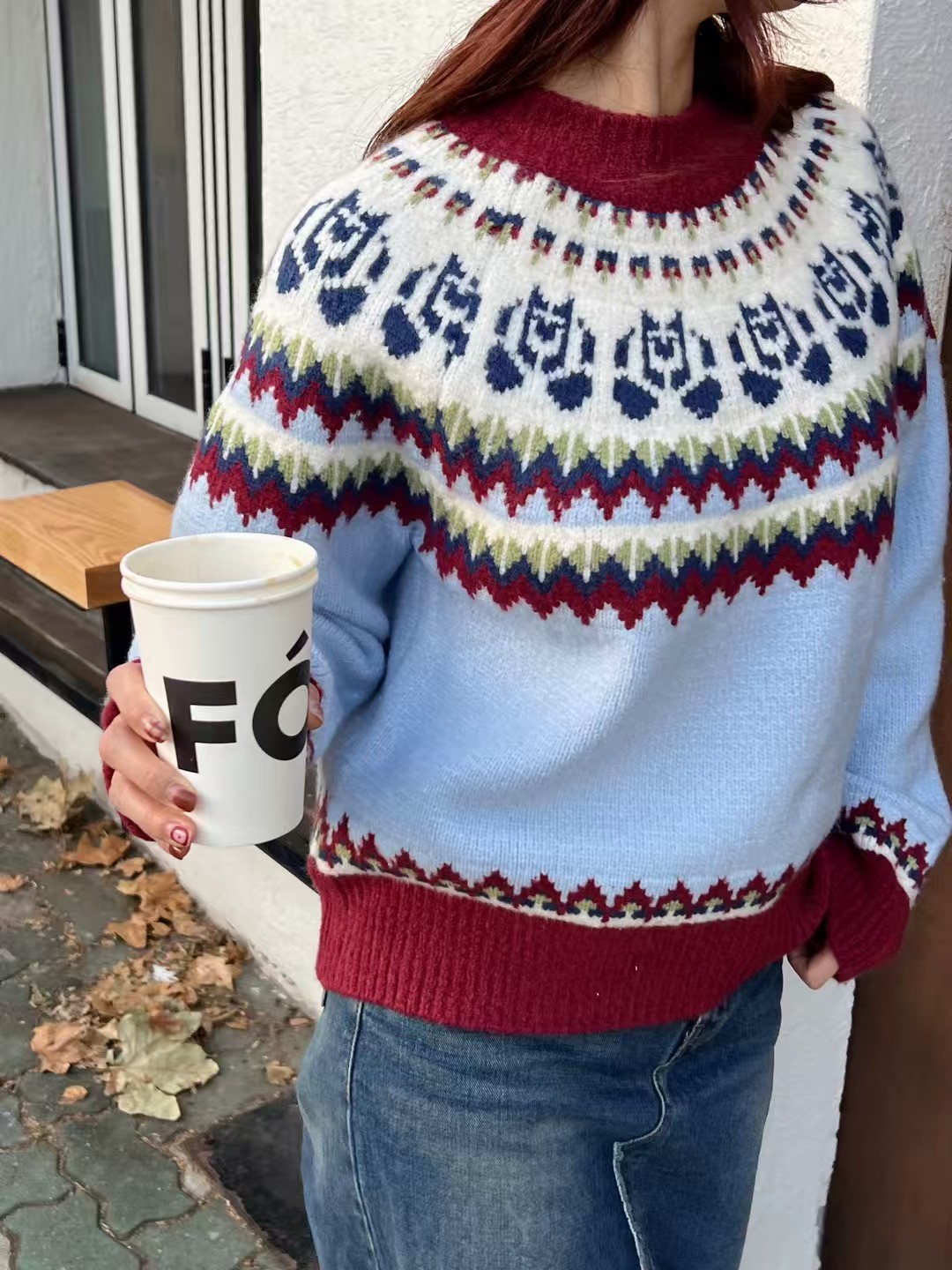 韩国东大门TYCHE新品费尔岛毛衣 不可以7T