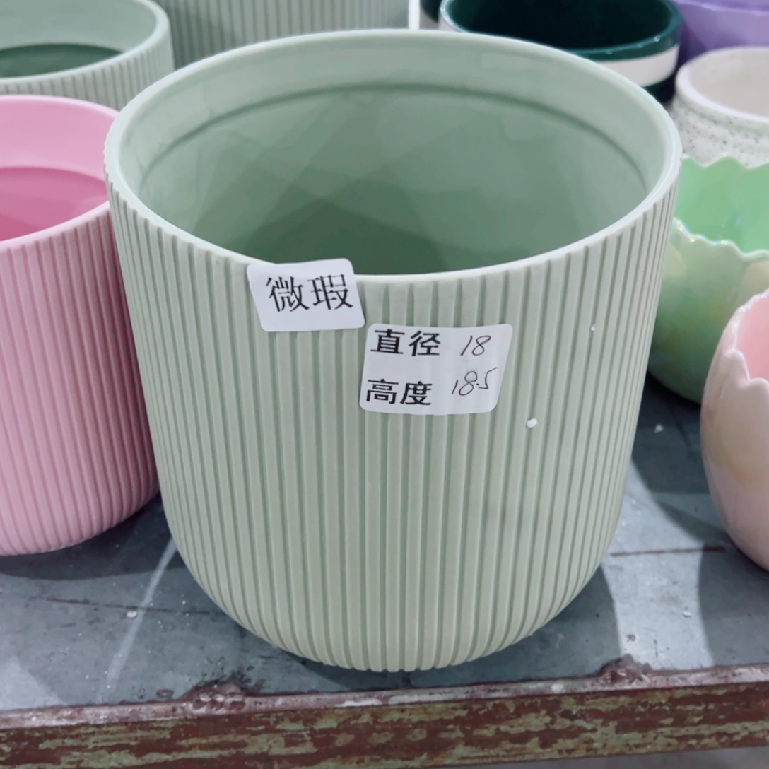 有孔，陶瓷花盆满10米包邮发货