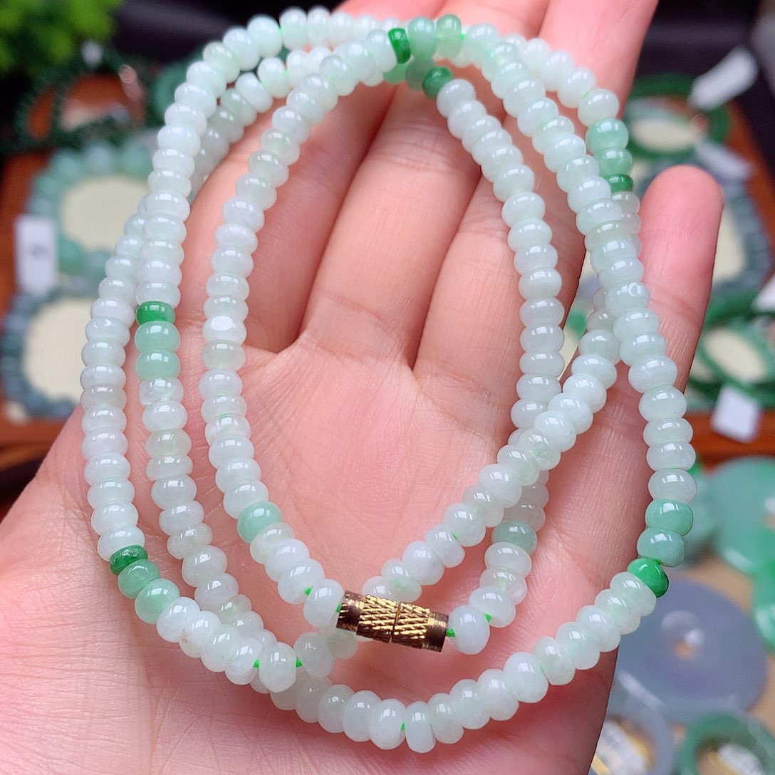 翡翠未镶嵌项链项链