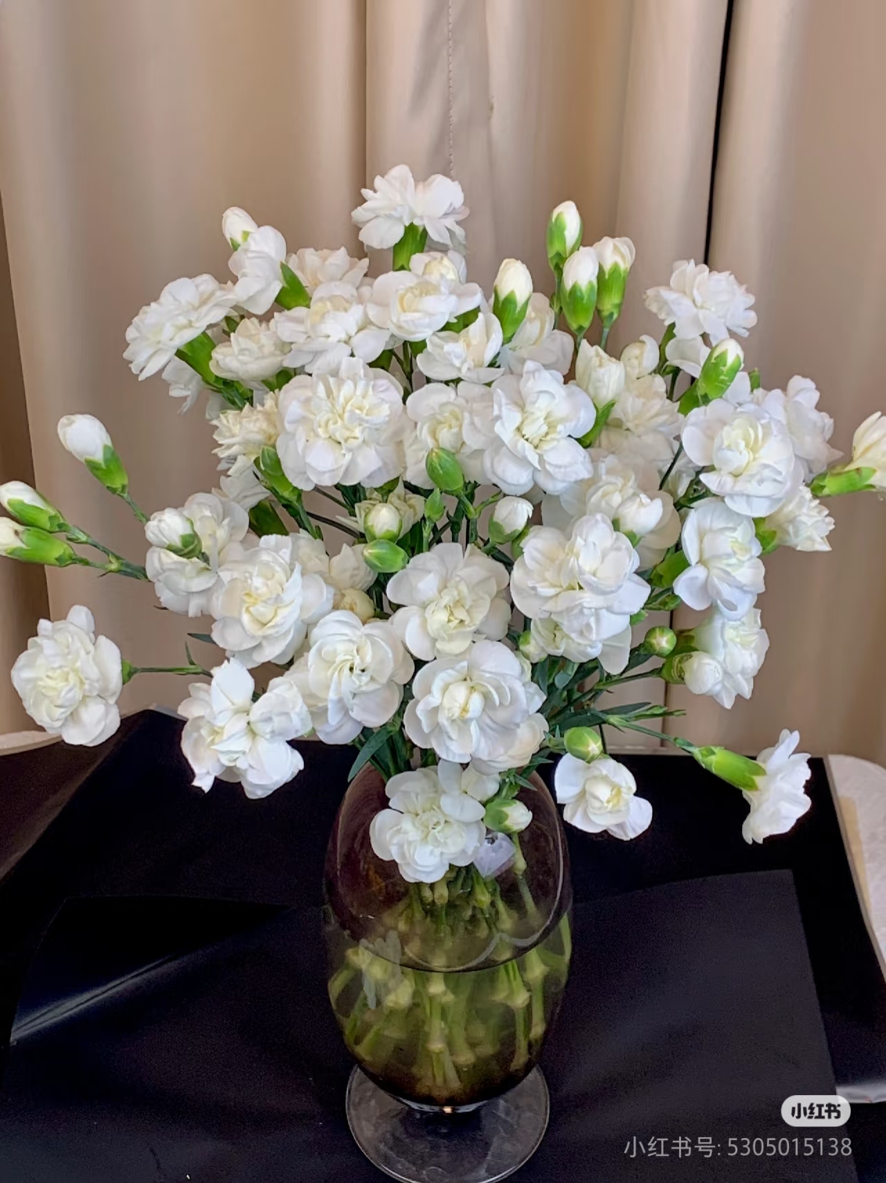 【香羿鲜花】白茉莉多头康乃馨18支/全场任意两单及以上包邮