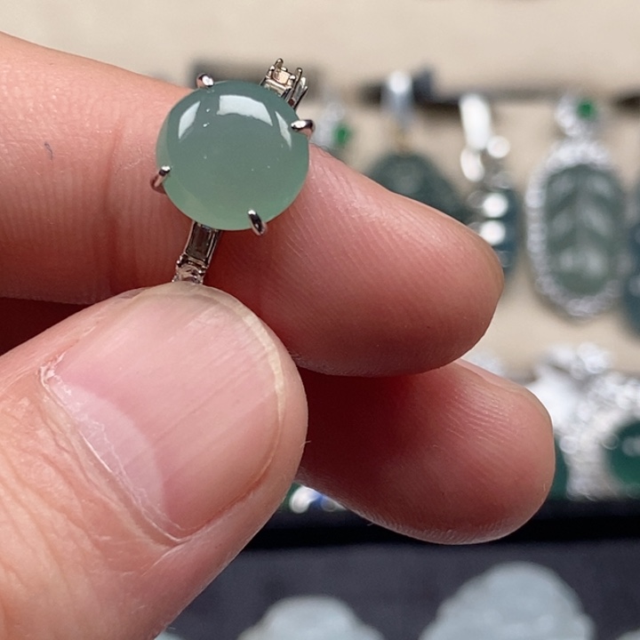 翡翠银S925镶嵌项链