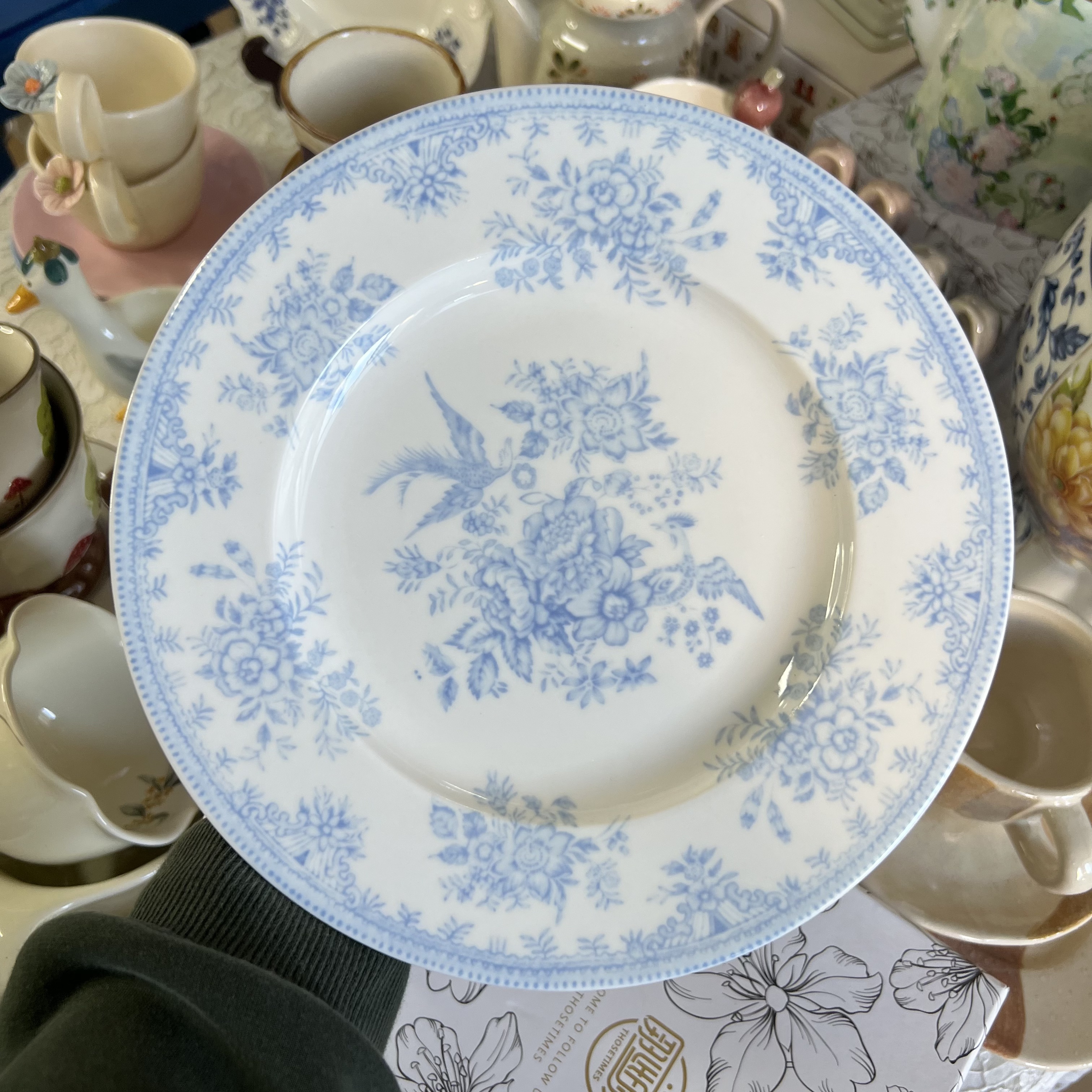 【锦羽繁花】8英寸平盘1个（85折优惠）