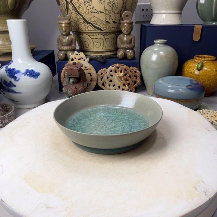 平口洗王*哥汝窑平口洗摆件1