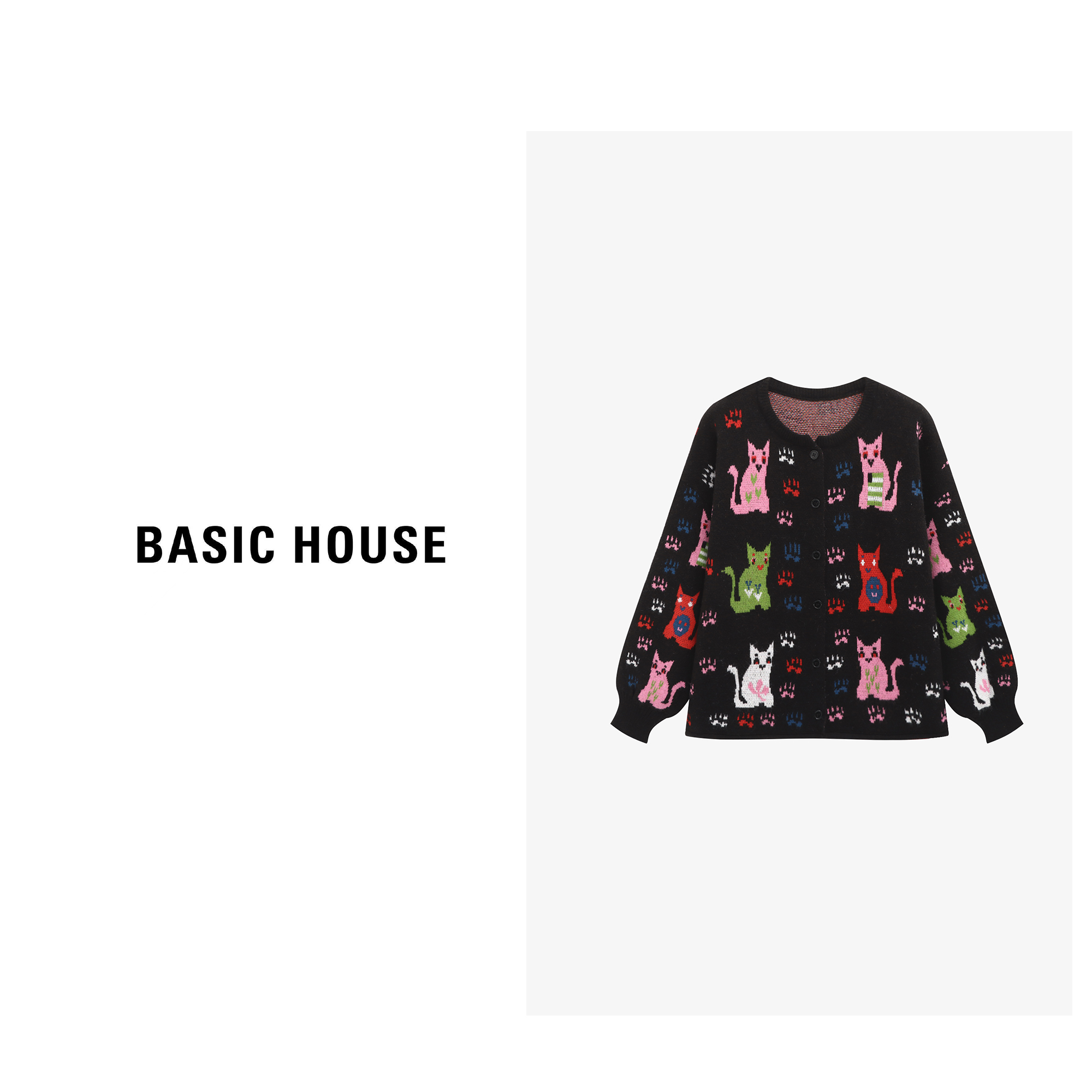 Basic House/百家好时尚休闲女士百搭设计毛衣-B0625B5LOU2