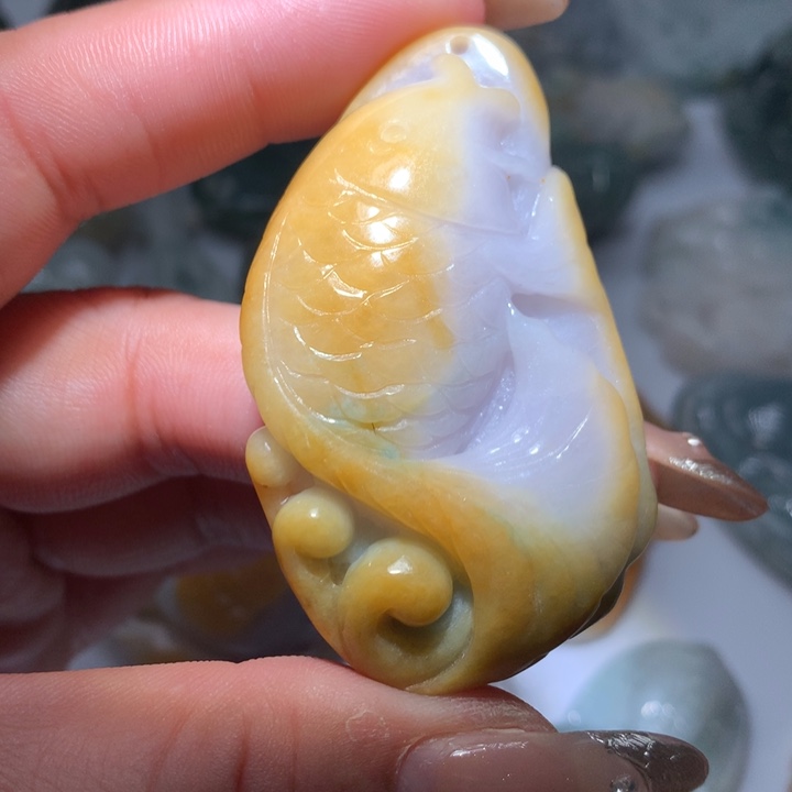 翡翠未镶嵌颈饰保真天然A货翡翠