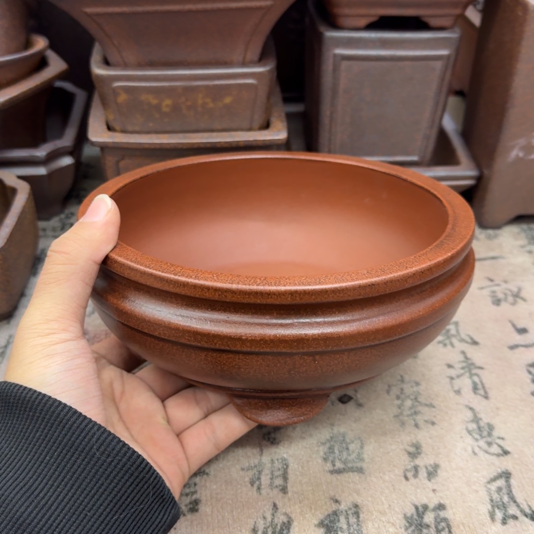 紫砂花盆93号宜兴紫砂正品17.5x6