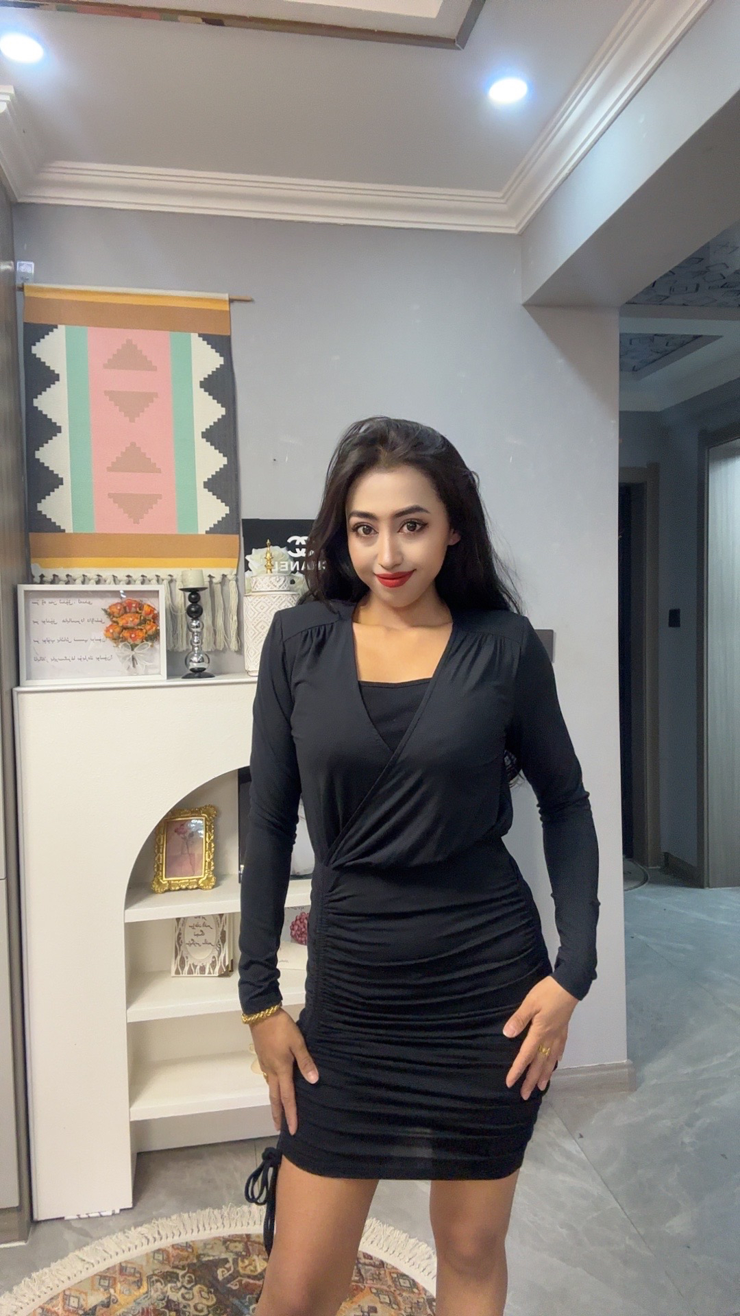 新款黑色外贸短裙子