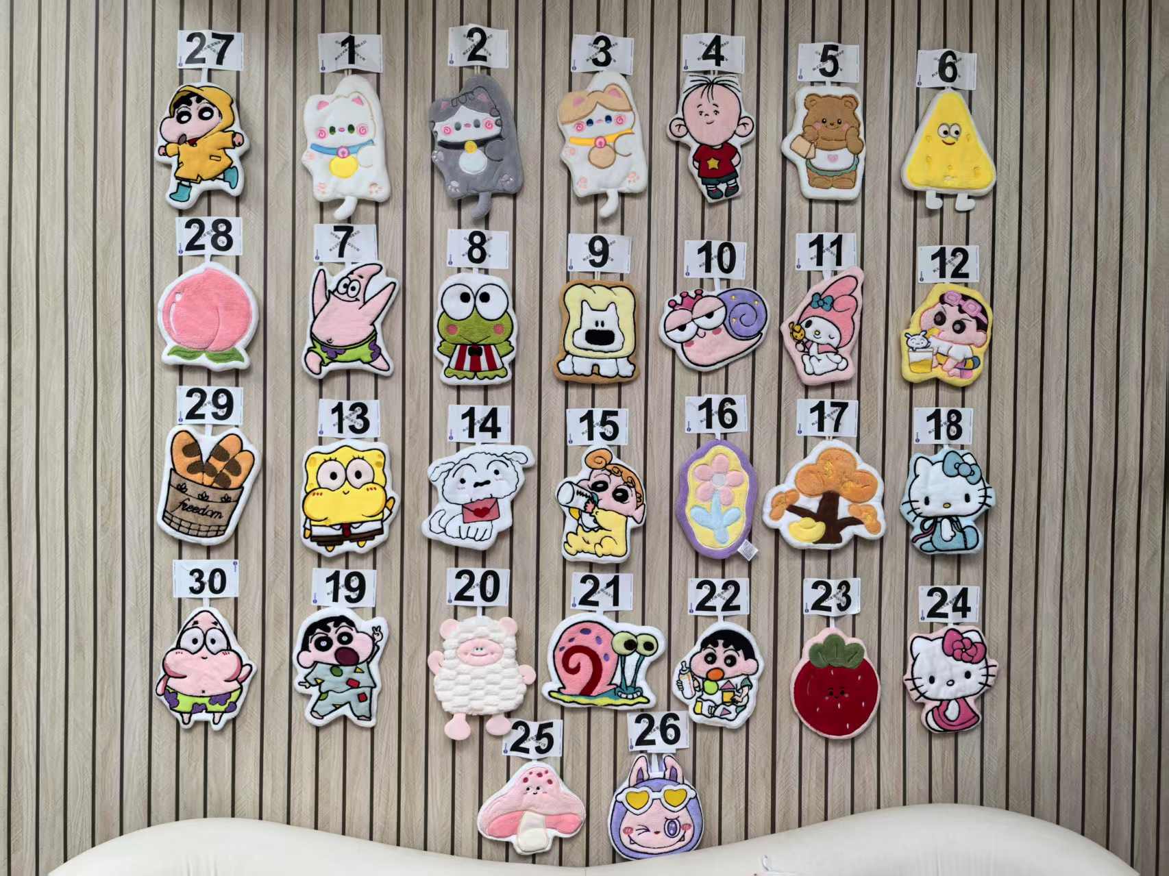 可爱卡通擦手巾按编号下单