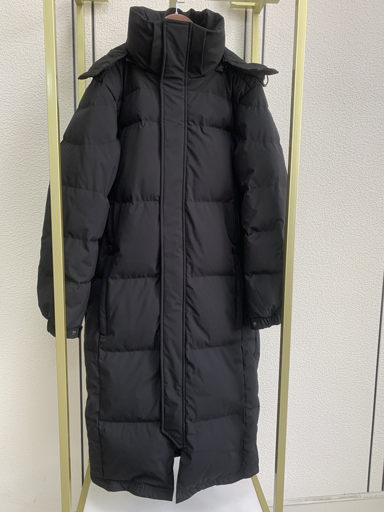 中戏羽绒服哑光黑色男女超长款过膝加厚2025新款情侣宽松外套艺考