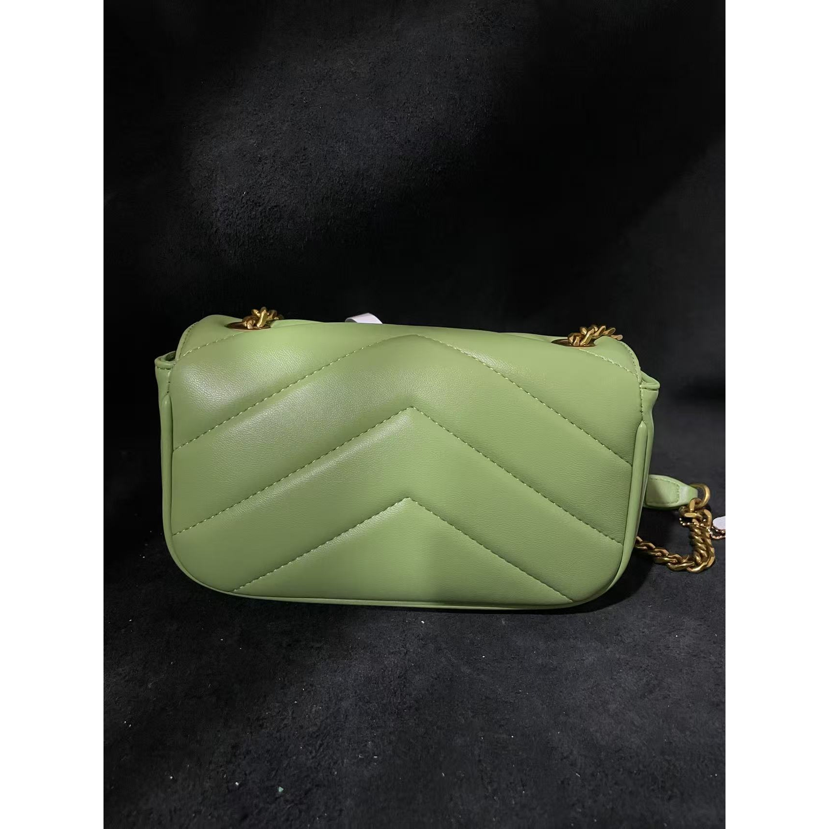 LQ-WITH-QUEEN真皮女包信封绿色0517