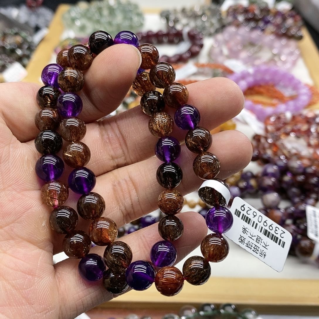 水晶手链未镶嵌多样性发货发一条