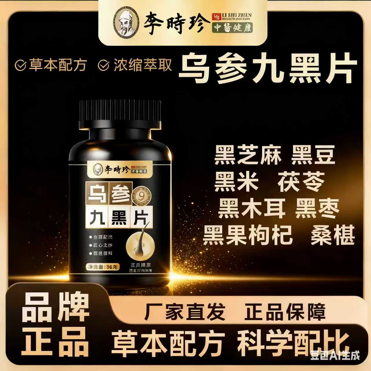 乌参九黑片草本配方科学配比