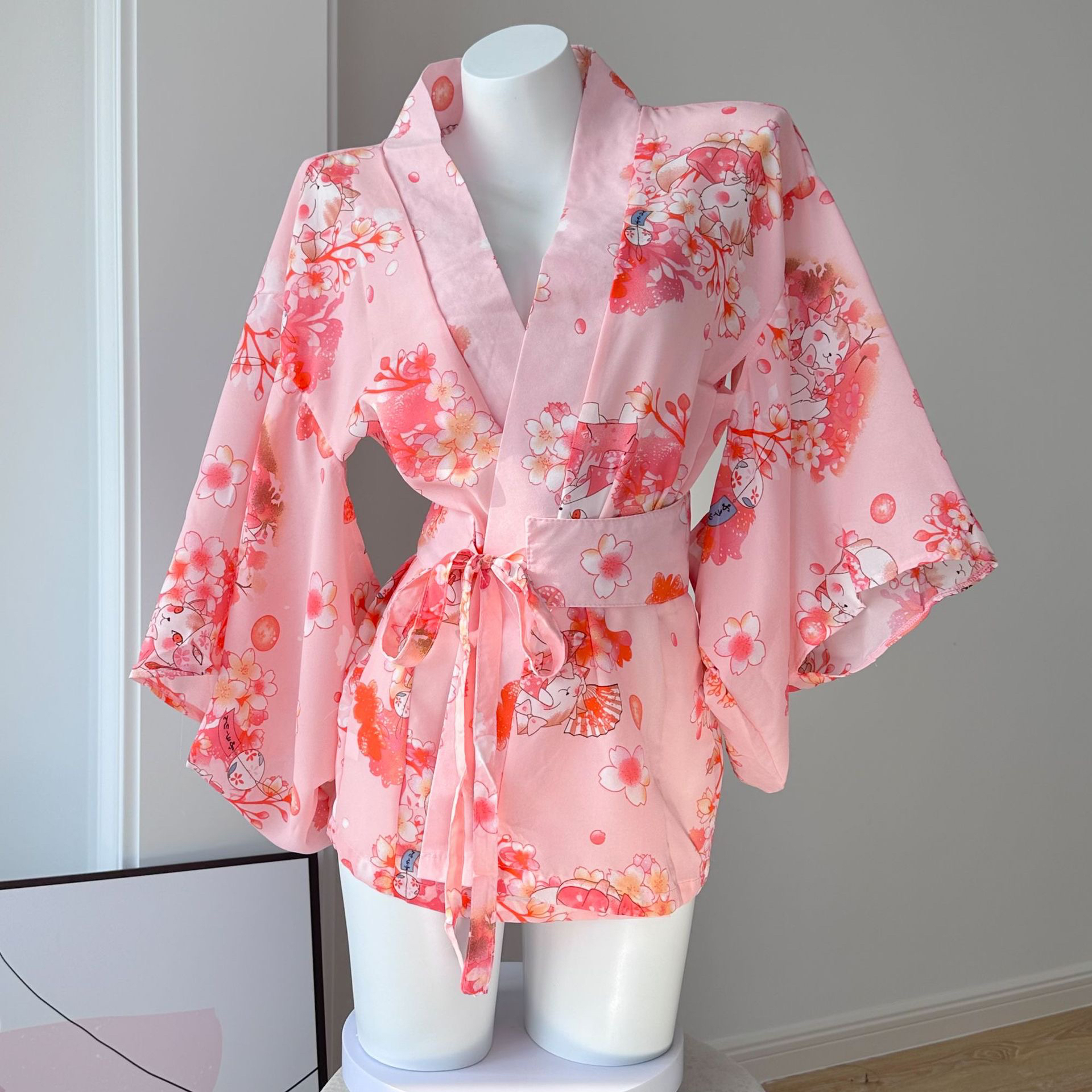 超显嫩太可了～樱花浴衣和服浴袍大码睡衣私房家居服睡裙情趣内衣