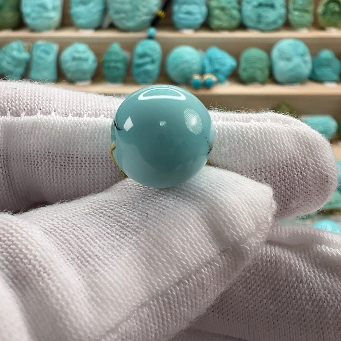 未镶嵌绿松石圆珠11.6mm