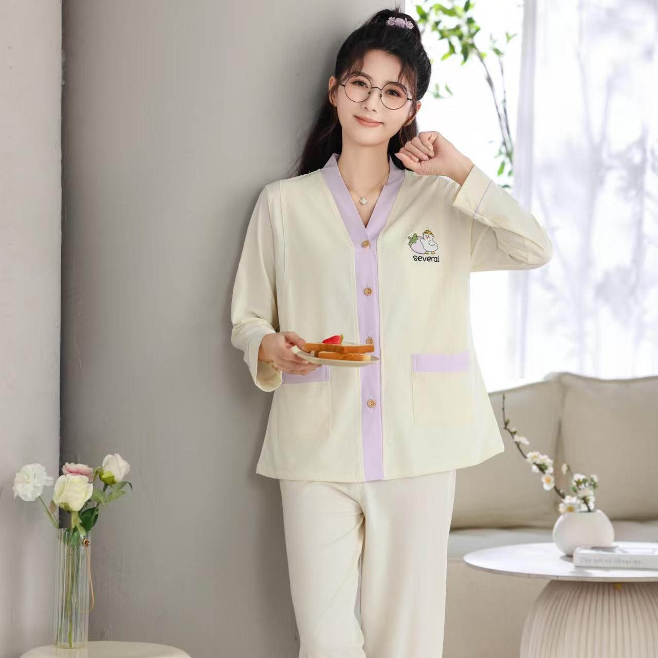 爆款时尚薄棉月子服 2732