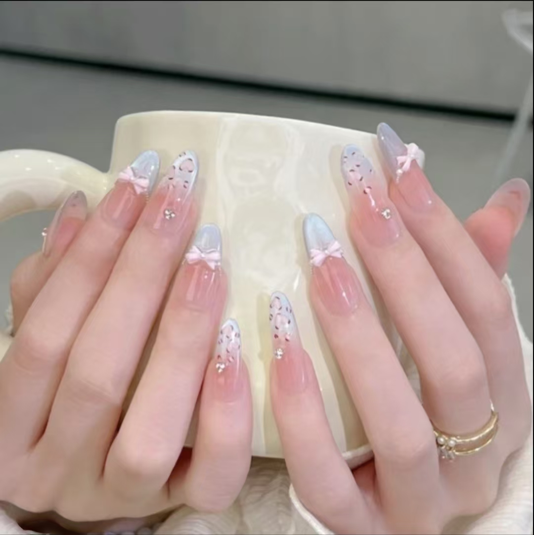 【海盐小豹】时尚清新纯欲高级感成品美甲穿戴式手工穿戴甲气质