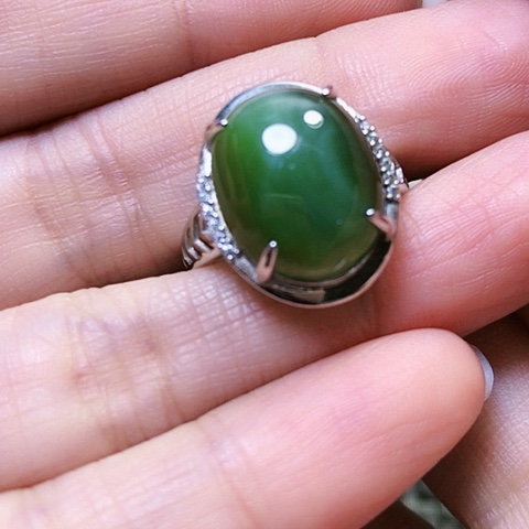 和田玉挂件银S925镶嵌