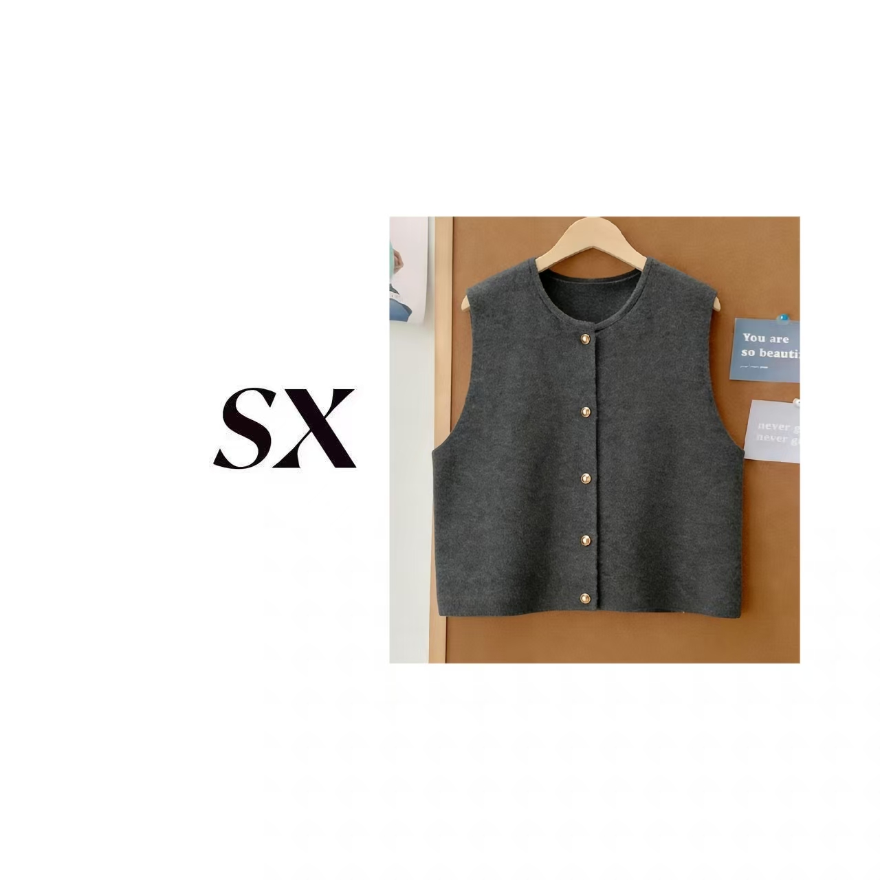 【1826】#SX-铜扣马甲