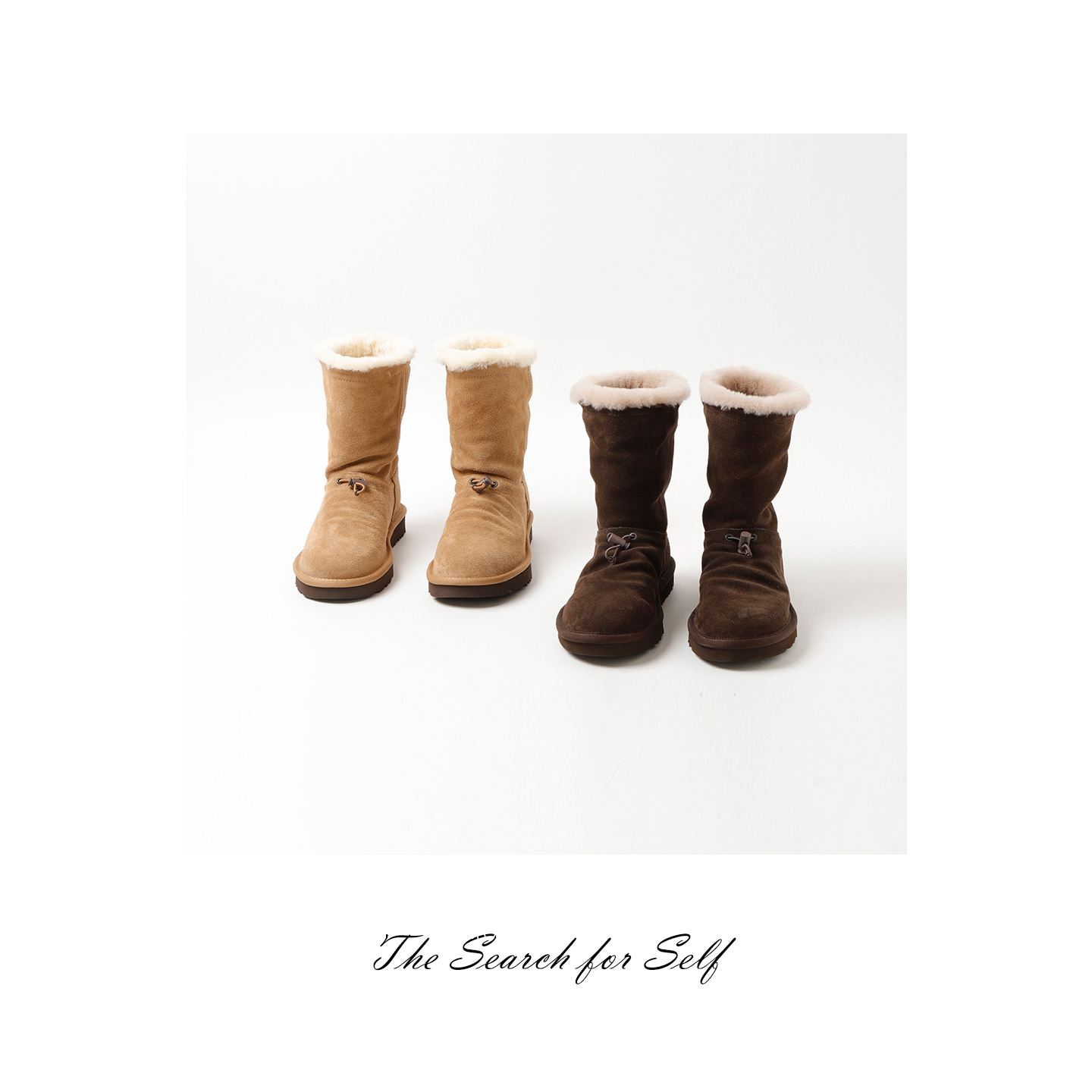 两穿雪地靴 牛津皮|羊毛 松紧抽绳御寒保暖中筒毛毛靴子 QSA3025