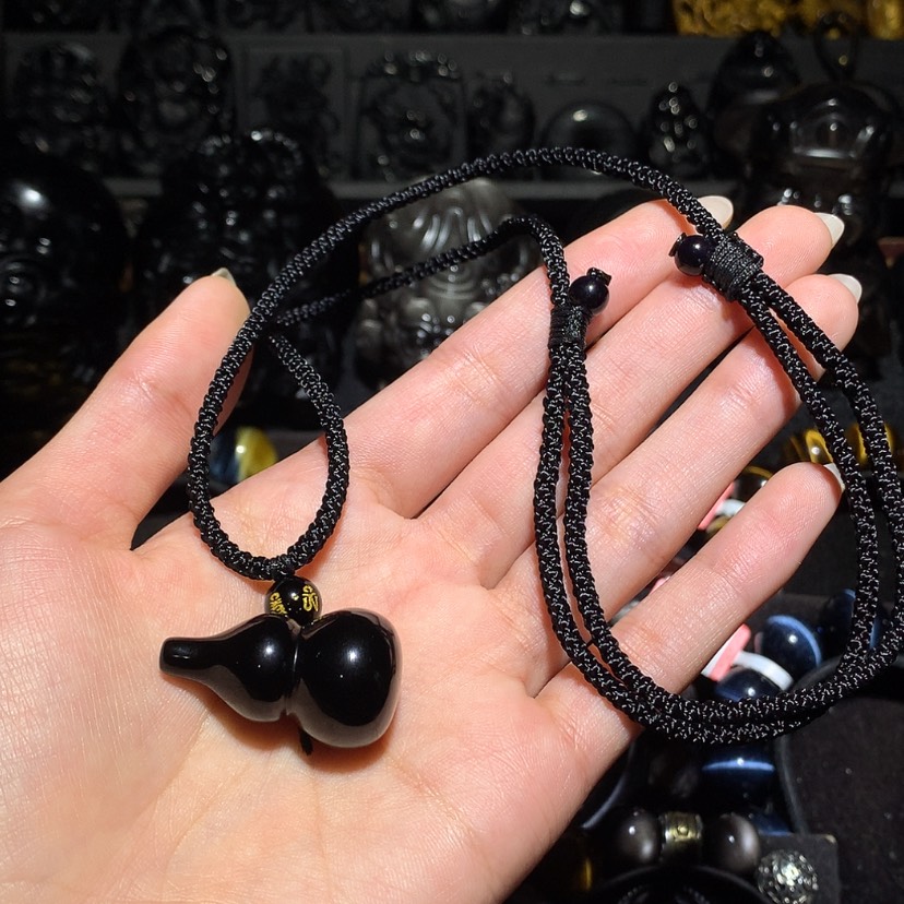 【闪购商品】未镶嵌黑曜岩珠宝奇石茉**茶