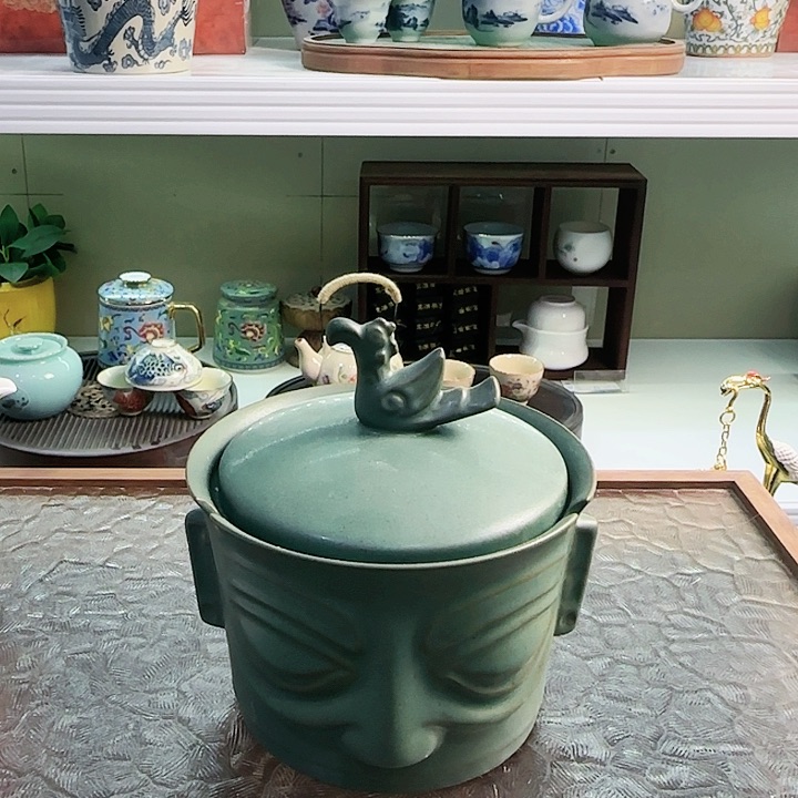 青花瓷器茶叶罐旅行套装