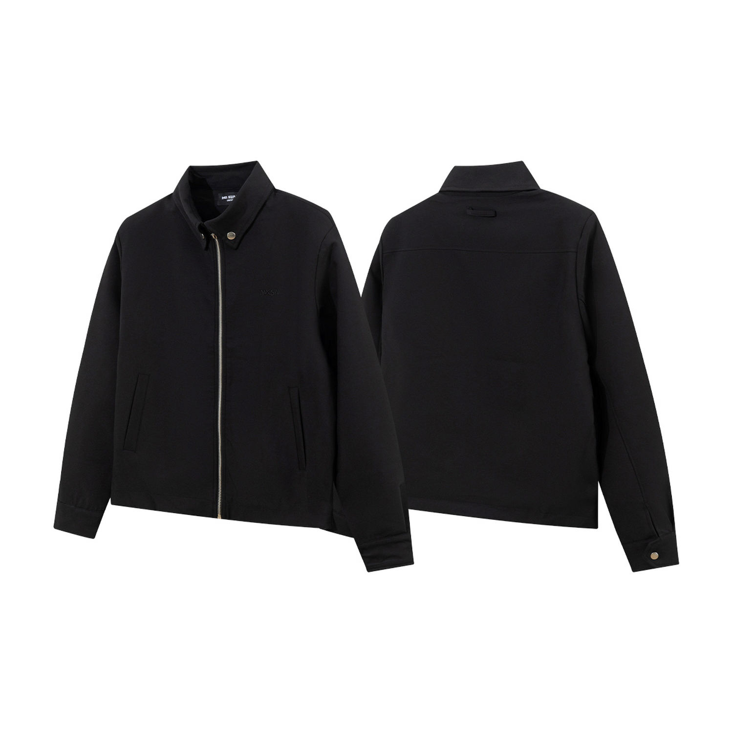 短款高级感简约拉链翻领外套男女休闲宽松百搭通勤夹克潮流MW1022