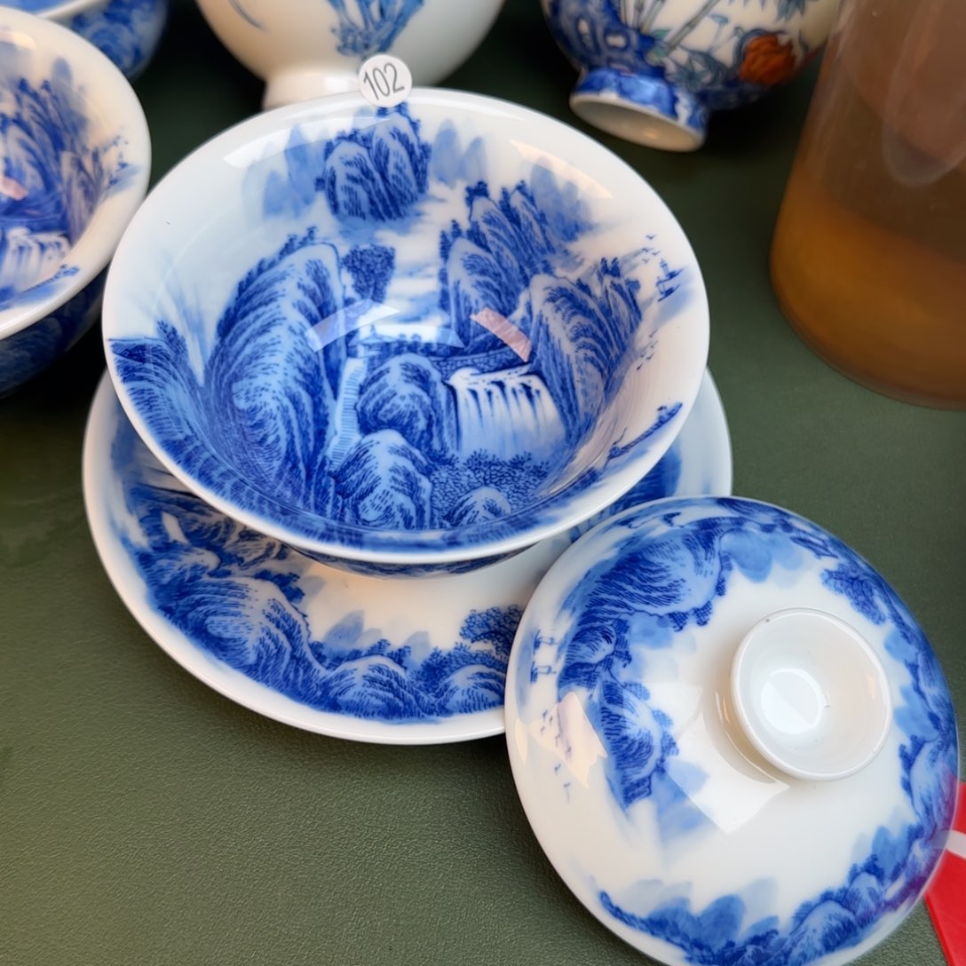 彦祖纯手工手绘茶具