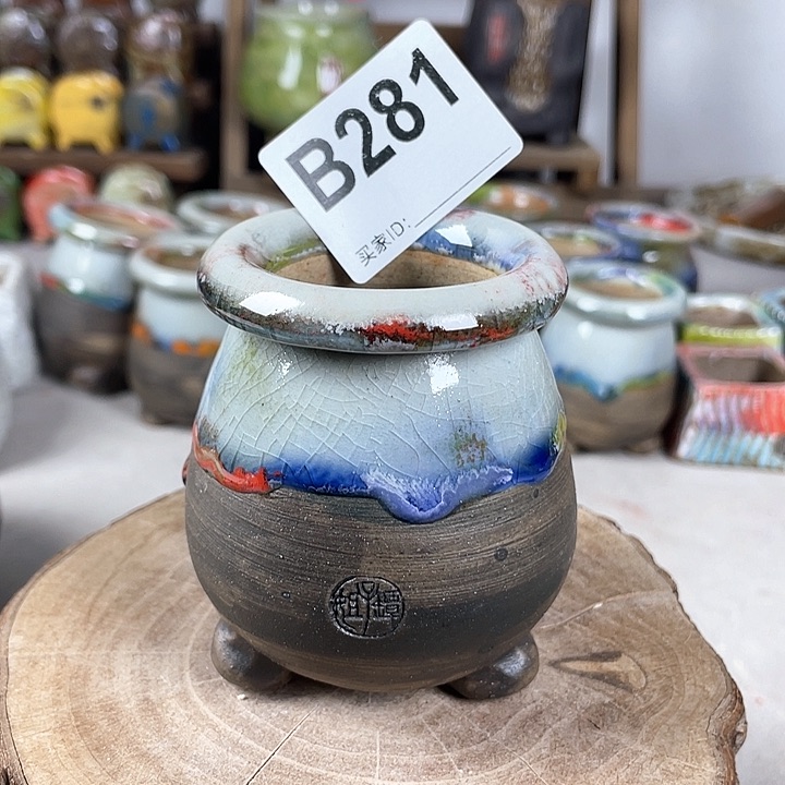 紫砂花盆小蛮腰内口4