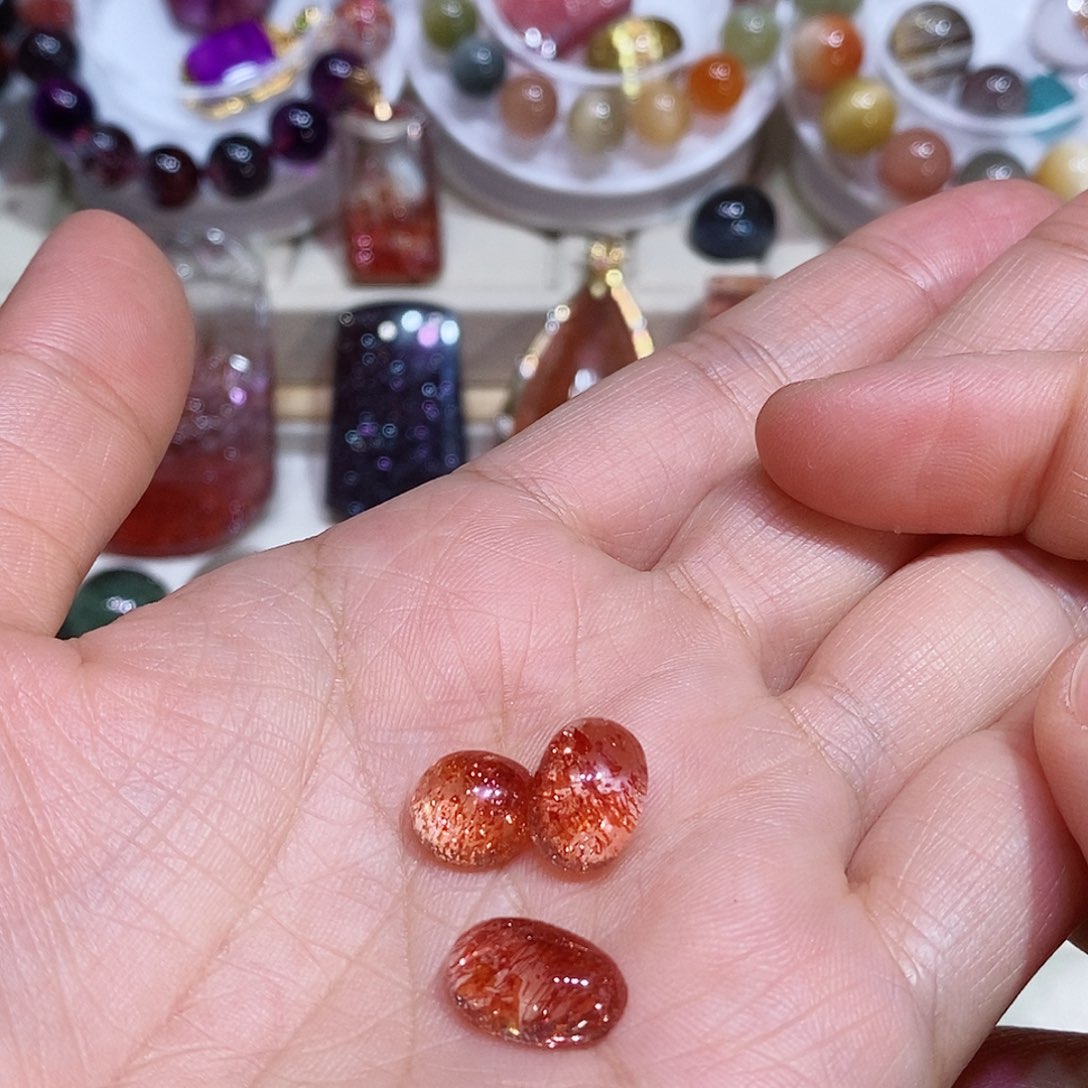 水晶金草莓晶蛋面未镶嵌用****8